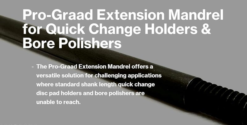 Pro-Grade EM-144 4” Extension Shank for Quick Change Disc Pad Holders & Bore Polishers, 1/4" Shank Mandrel x 4" Overall Length, 1/4"-20 Thread Size, Compatible with Roloc, Roll Lock, TR, TS Holders - Image 4